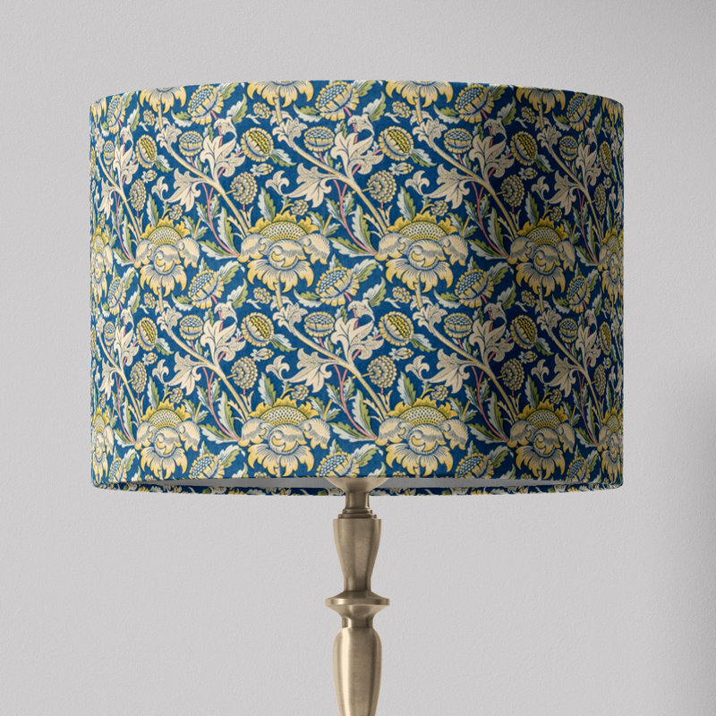 Abat-jour en tournesol William Morris, H 12 po x l 16 po x P 16 po