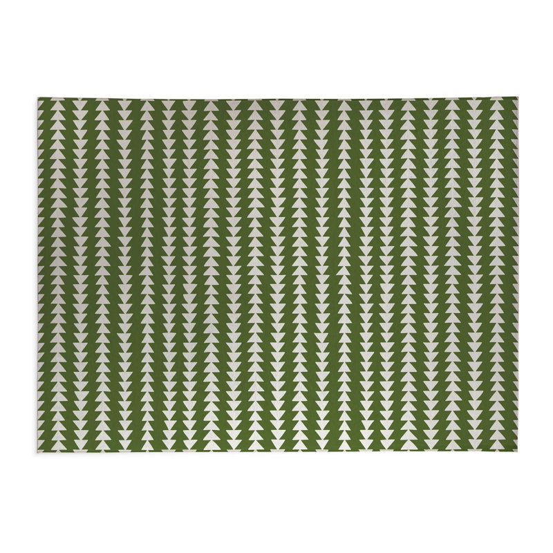 Tapis de cuisine Tribal, Rectangulaire 2 pi x 3 pi, Vert olive