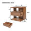Table de chevet flottante moderne en forme de C avec tiroir et 3 tablettes de rangement ouvertes à 3 niveaux pour la chambre à coucher et le salon Fenlyra-129146386-129146388