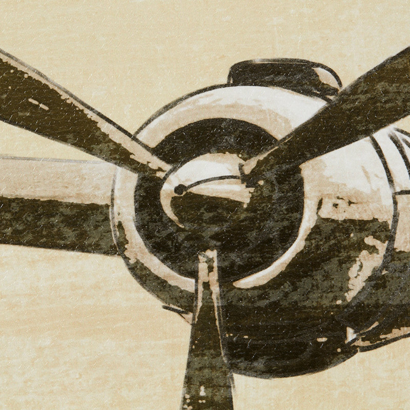 3 toiles d'art sur toile - Vue aérienne de l'avion