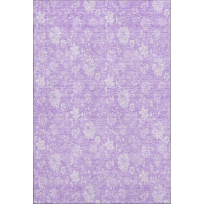 Premium Machine Washable Prisco Lilac Rug