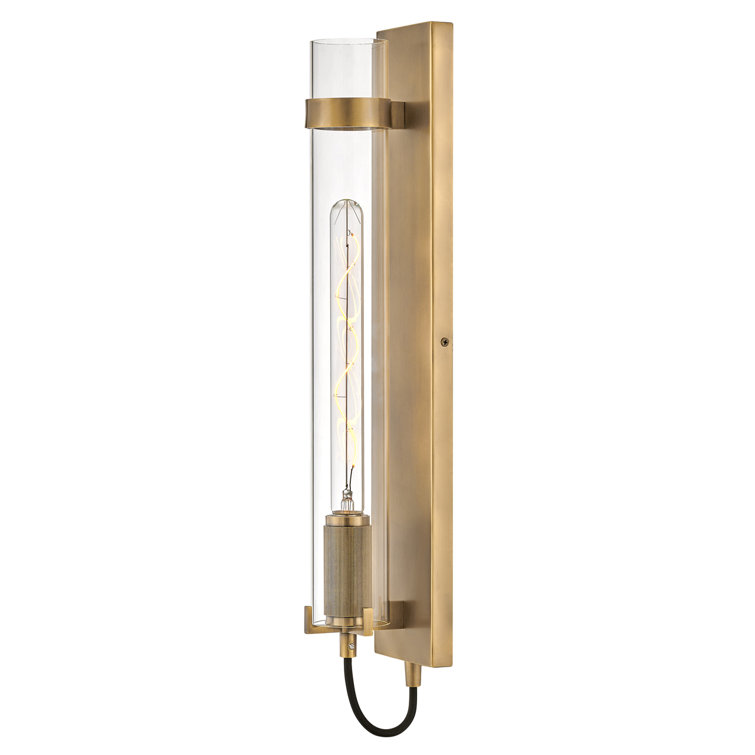 Cala Single Light Glass Steel Dimmable Candle Wall Light