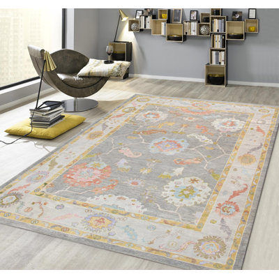 Oushak Hand Knotted Wool Oriental Rug