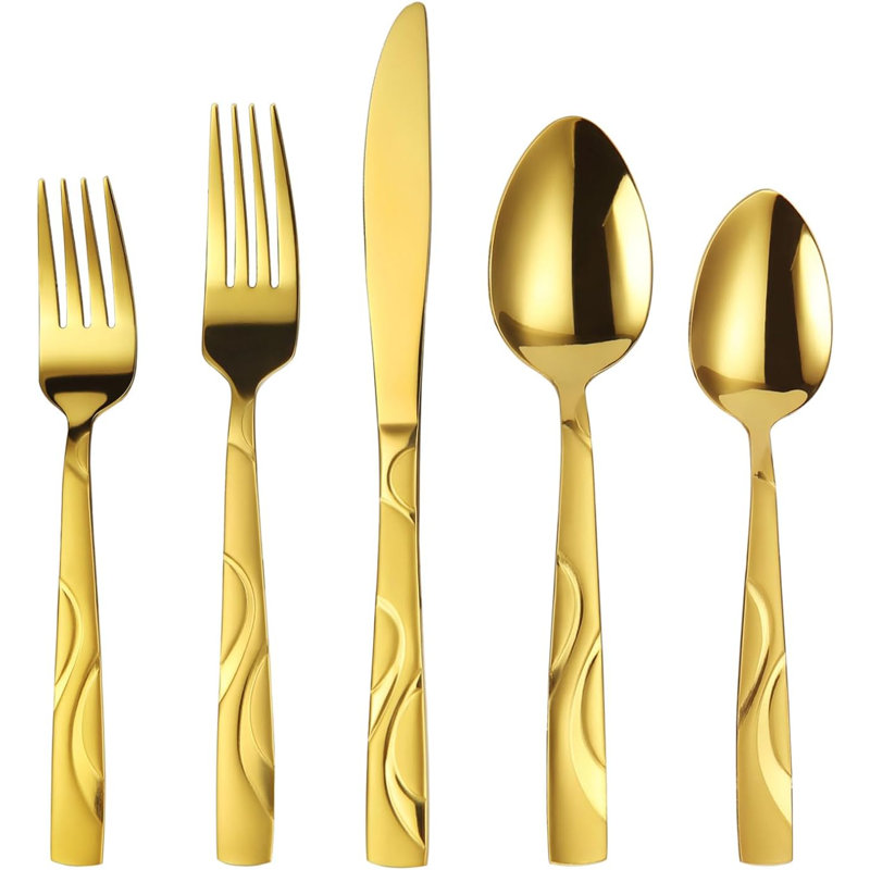 Gold And Silver Tableware Set