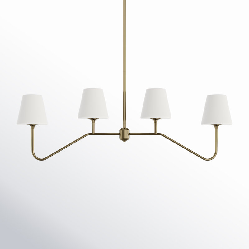 Lane 4 - Light Shaded Geometric Chandelier, Vibrant Gold