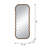 31.4x1.4x74" Oversized Wooden Floor Mirror with Unique Brown Frame