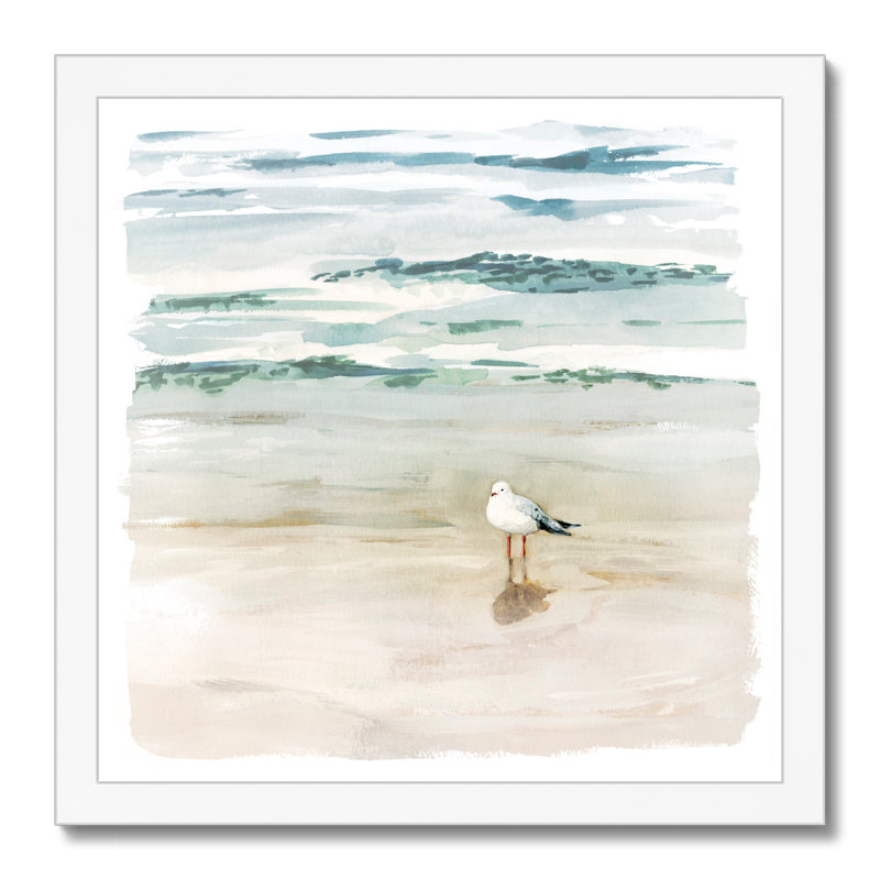 Seagull Cove II 1 Piece Painting, 34cm H x 34cm W, White Framed Paper Print
