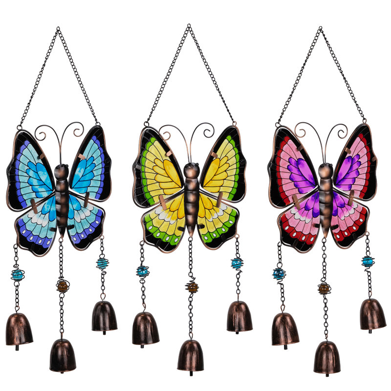 Carillon papillon en métal
