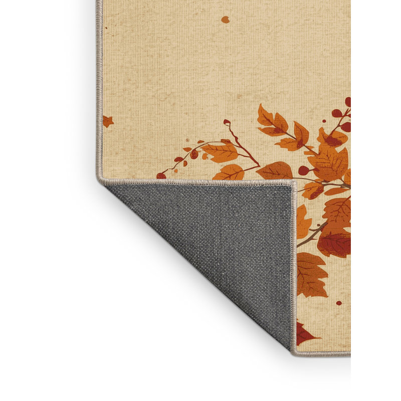 Tapis moelleux et moelleux à motif abstrait moderne et contemporain d'Halloween en brun et beige, 8 x 10