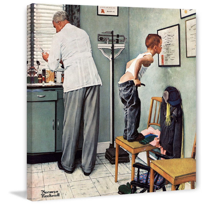 Before The Shot by Norman Rockwell - Wrapped Canvas Print, 46 cm H x 46 cm W