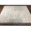 Tapis crème / gris / denim en laine noué à la main Kenady-224590858