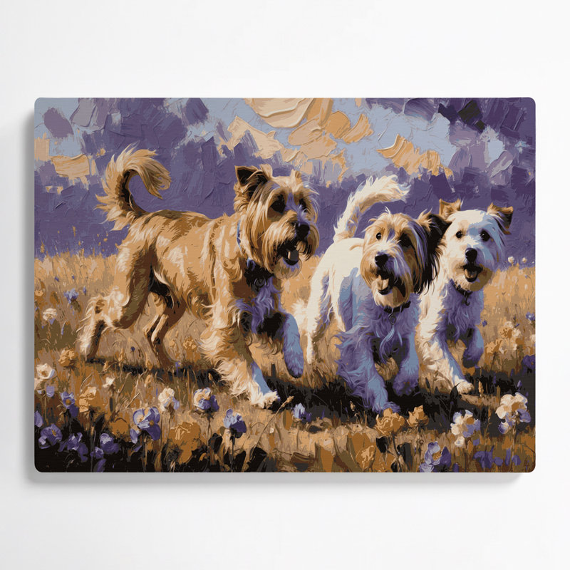 Chiens, terrier tibétain, art mural en métal noir, H 20 po x l 24 po