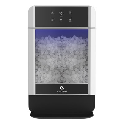 Machine à glaçons à croquer Avalon Nugget 38 lb par jour, fonctionnement en un clic, grand rangement pour glaçons, se connecte à la conduite d'eau, filtres inclus