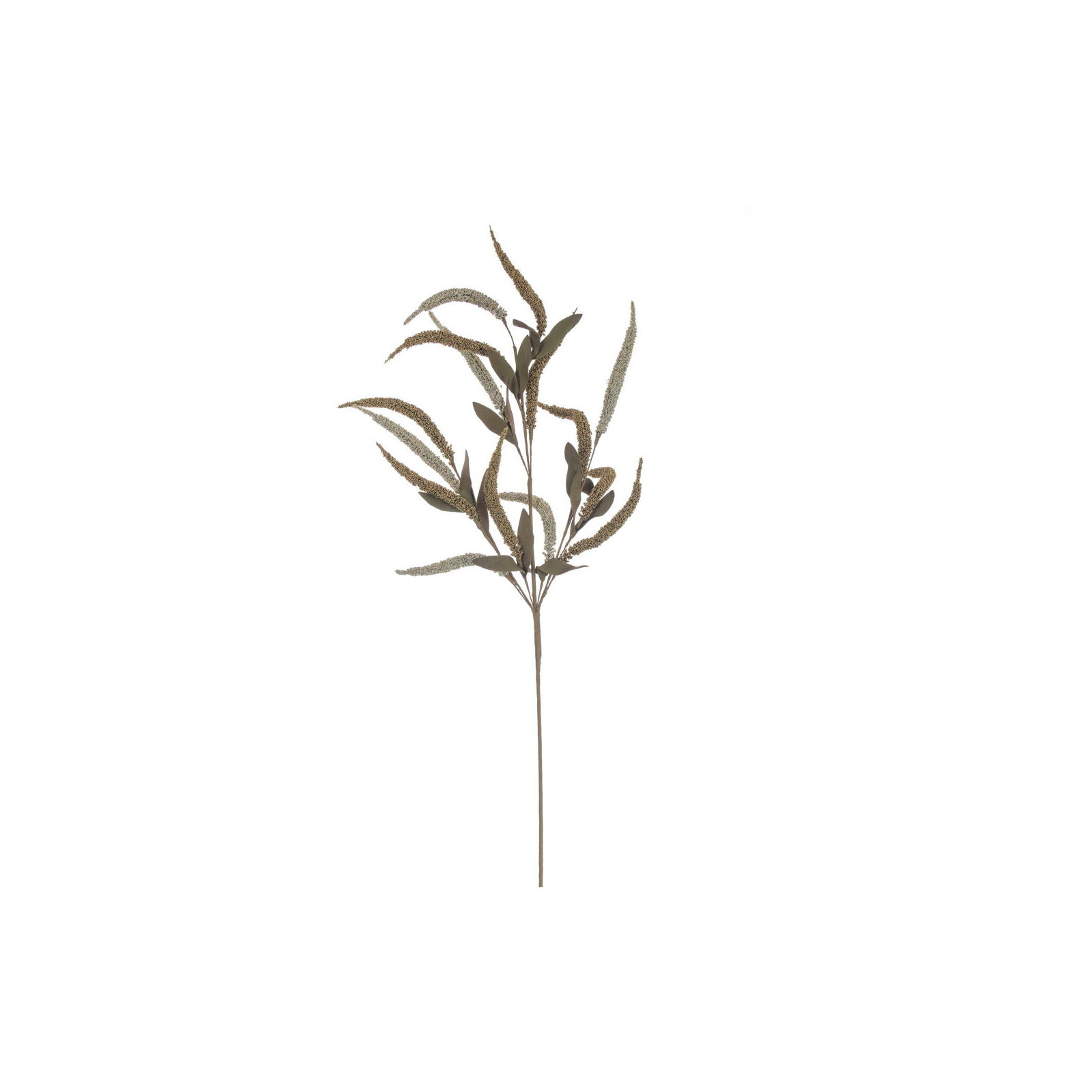 35" Artificial Harvest Heather Spray 3/Bag. Recommended for indoor use., Gray;Light Green