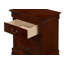 Table de chevet 3 tiroirs Louis Phillipe, cerisier-915205756