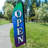 4' Heavy Duty Open Gradient Double Sided 48'' H x 16'' W Polyester Feather Banner