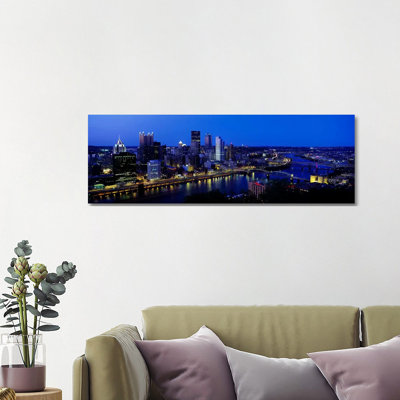 Pittsburgh PA - Wrapped Canvas Panoramic Print