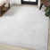 Wolcott Modern Minimalist Pinstripe High-Low White/Silver Rug
