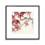 Aquarelle chinoise, cigale et feuilles rouges, impression sur toile-1520886100