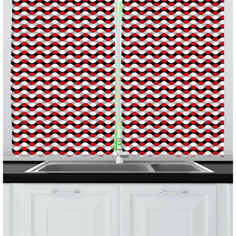 Geometric Tailored Kitchen Curtain
