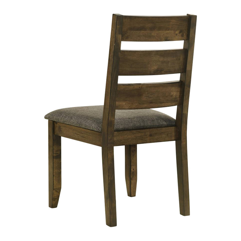2 chaises de salle à manger rembourrées, conception noisette en noisette, siège apaisant, brun, rectangulaire, chaises de 19,25 po de hauteur, 2 sièges brun, sophistication, siège
