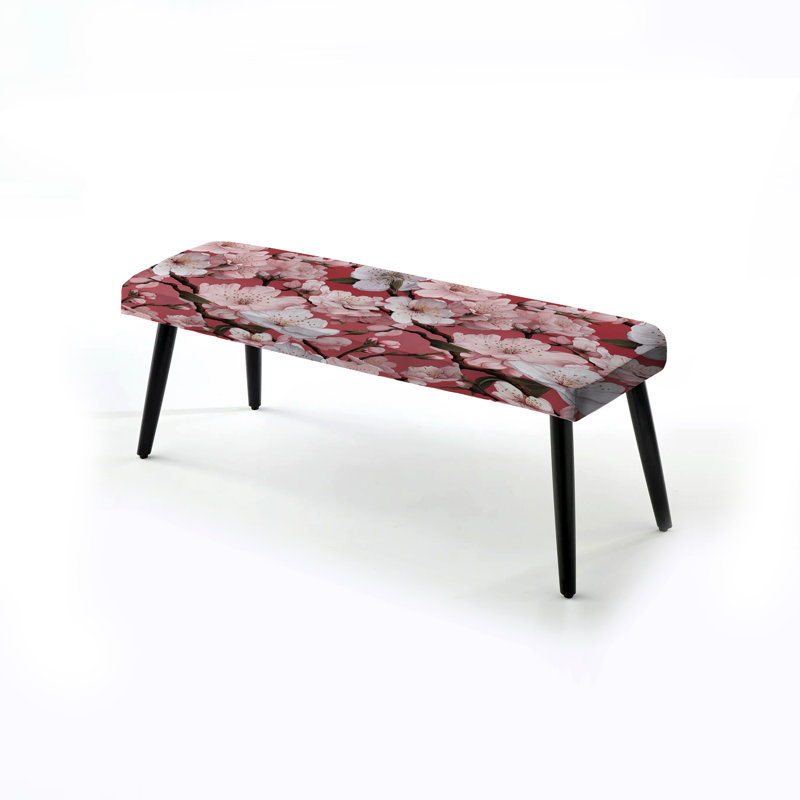 Banc japonais rembourré floral rose Sakura Blossoms
