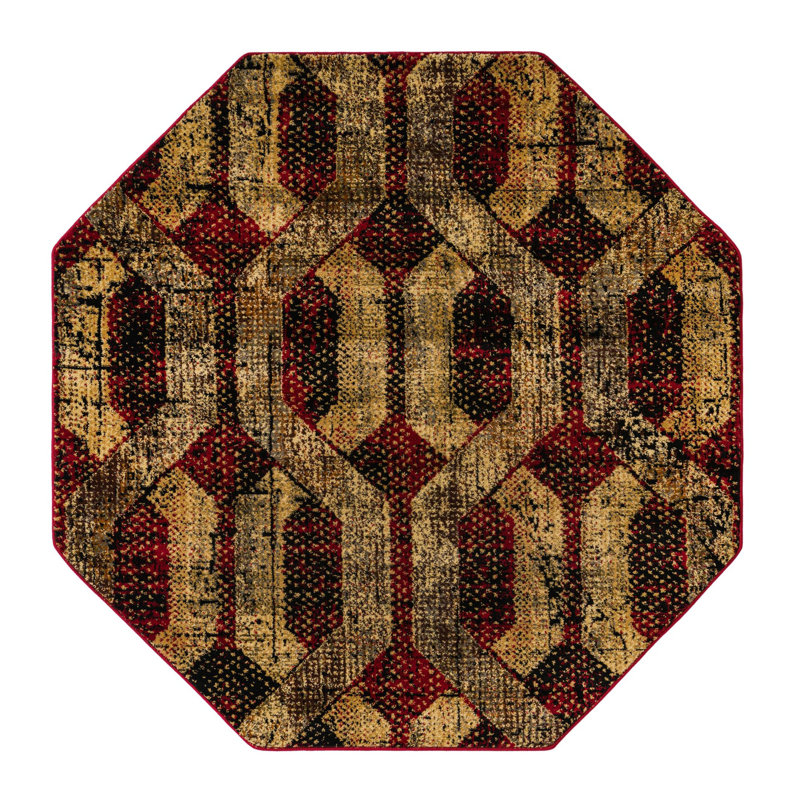Brennin Geometric Indoor Rug, Octagon 5'3" x 5'3"