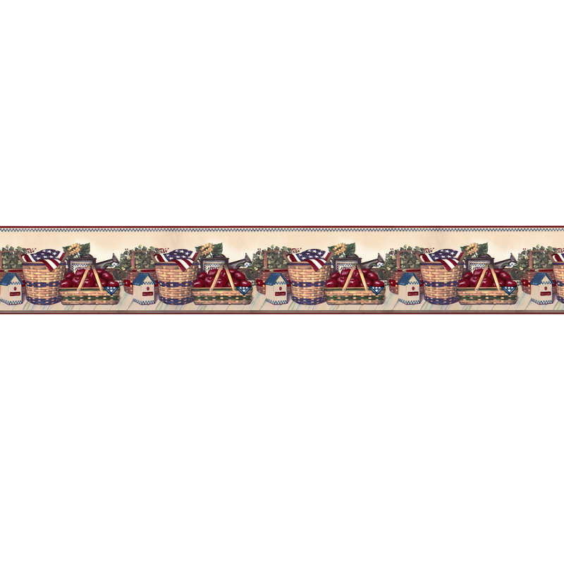 Bordure de papier peint patriotique pomme