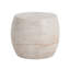 Table d'appoint Contour ovale en béton léger avec finition travertin, beige