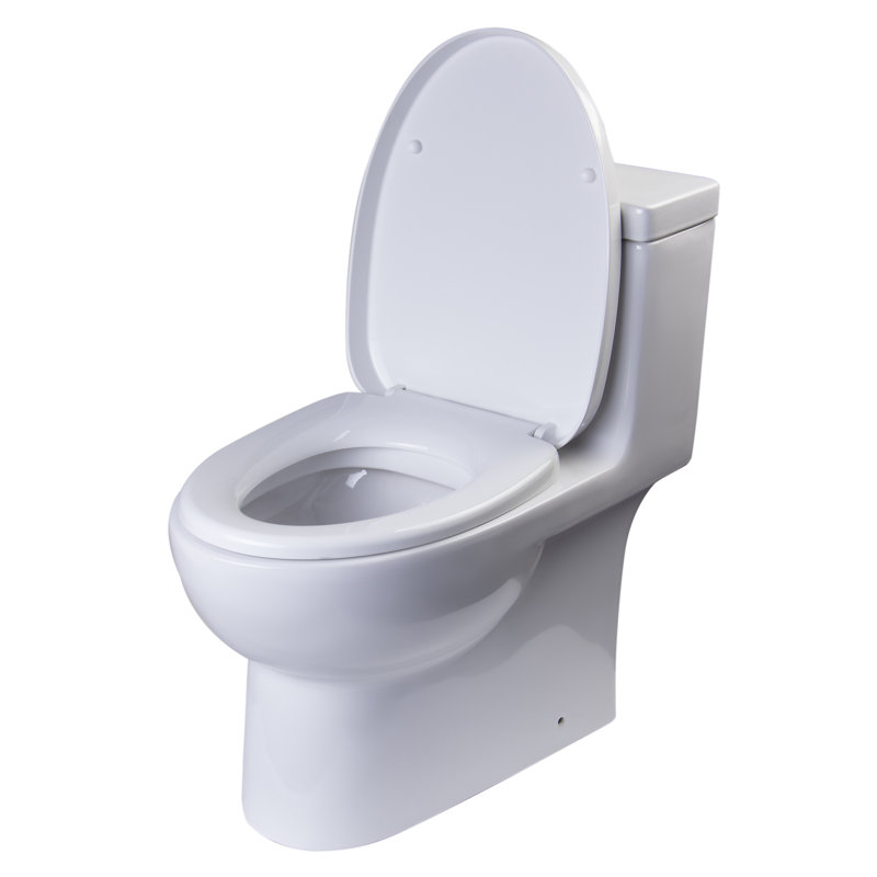 Siège de toilette allongé de remplacement à fermeture douce