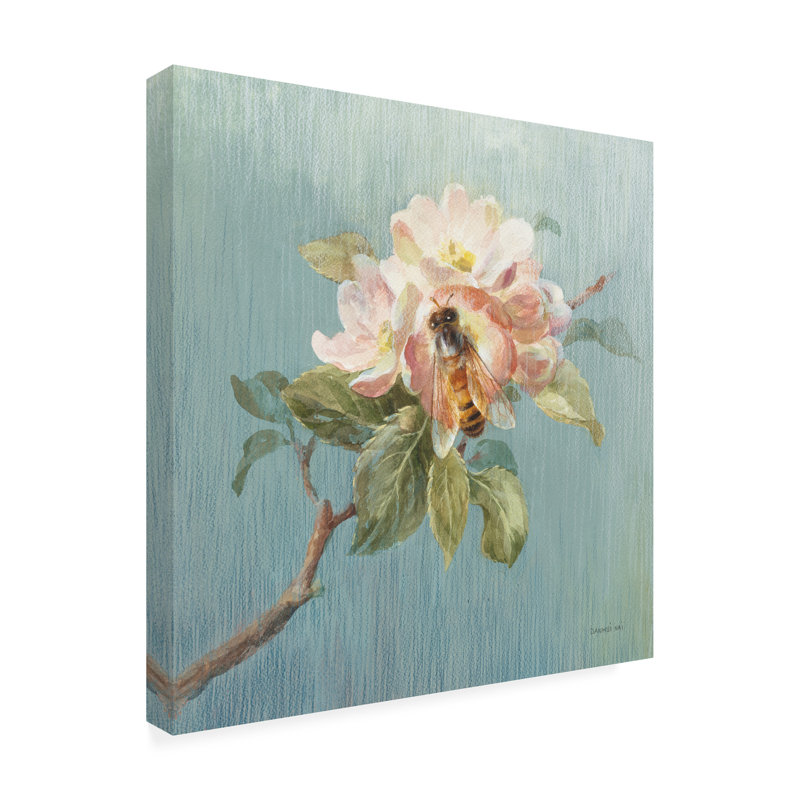 Œuvre sur toile bleue, Danhui Nai, H 14 po x l 14 po