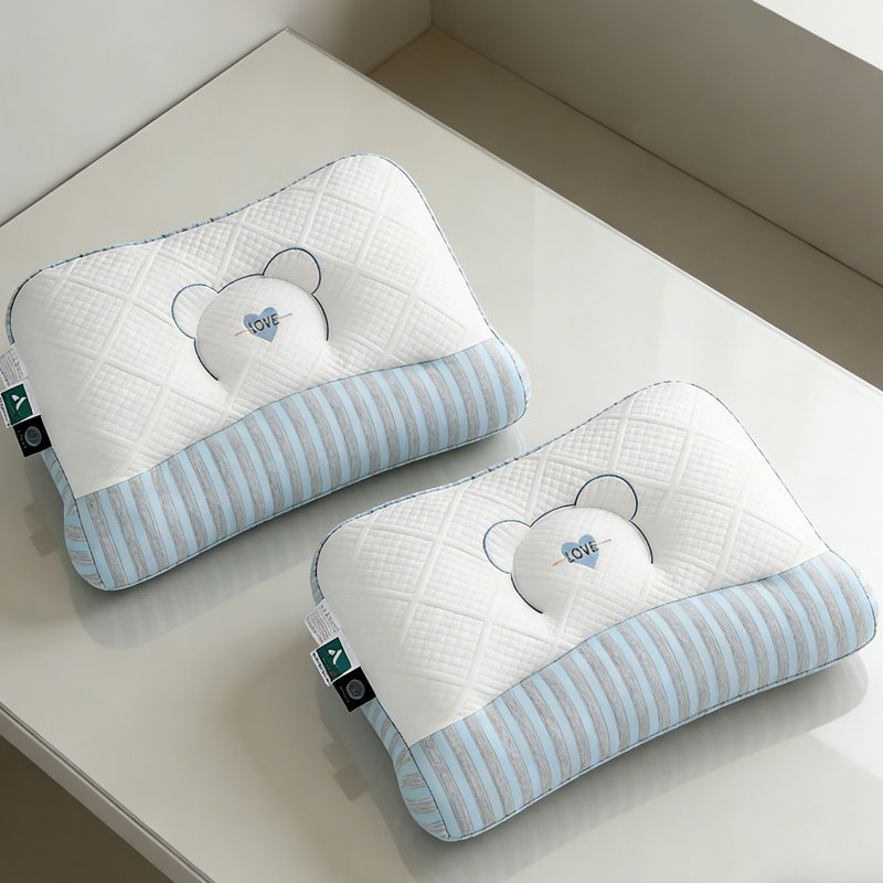 2-Pack Striped Heart Decorative Throw Pillow, Soft Cushion for Bedroom Decor