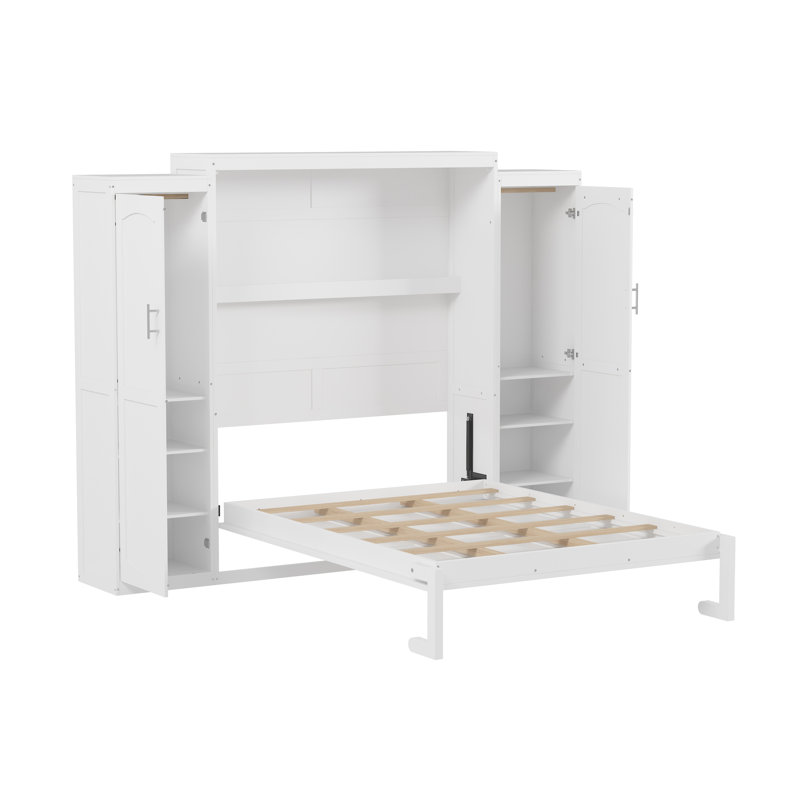 Armoire avec armoires Murphy, Plein, Blanc