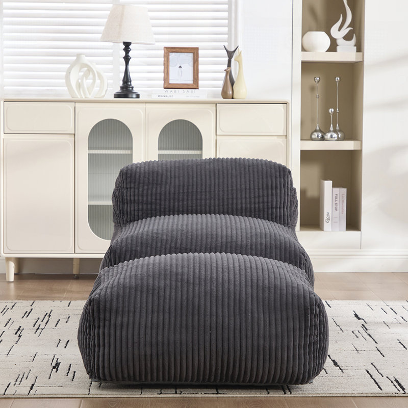 Giant Bean Bag Chair with Skin-Friendly Corduroy, High-Density Foam, and Versatile Storage Pockets for Ultimate Comfort and Relaxation