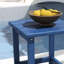 Table de jardin carrée bleue - Extrémité extérieure de 15 po pour le porche, la piscine, le balcon, capacité de 110 lb par intempéries