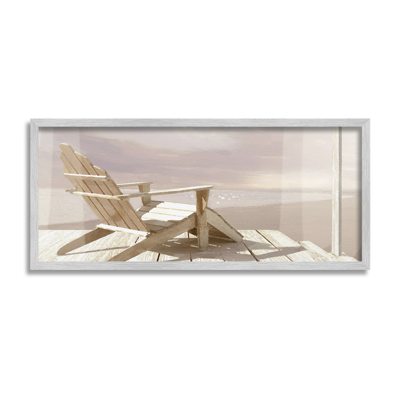 Chaise surplombant la plage, estampe numérique de Noah Bay, Estampe numérique Farmhouse, H 10 po x l 24 po