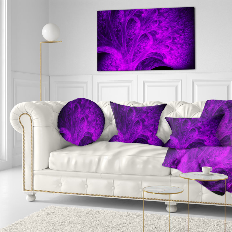 Bright Bright - Magical Fractal Forest - Coussin imprimé abstrait