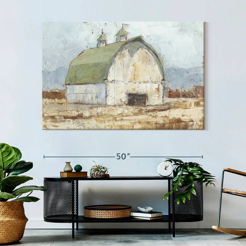 Lilie Whitewashed Barn II, 34" H x 51" W