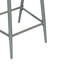 Tabourets de bar d'extérieur en métal, hauteur du siège 66 cm (26 po), avec assise en forme de PE, ensemble de 2, gris mat - style moderne, résistant à la rouille, coussin imperméable, pour jardin