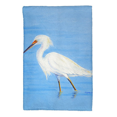 Serviette à main snowy aigrette