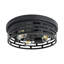 Plafonnier encastré industriel 3 lumières - Plafonnier en métal noir mat pour le couloir et le salon (12,6 po)-38456637