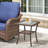 Outdoor Wicker Side Table,20X20x20 Inch All Weather Rattan Small Patio Table Square End Table For Pool Balcony Deck Porch, Brown