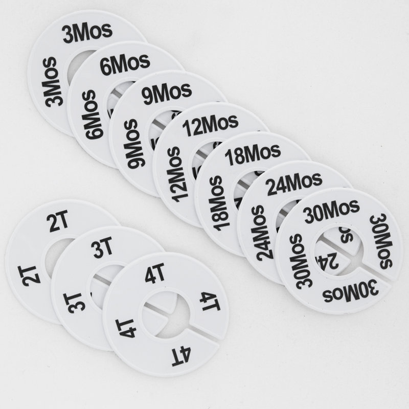 Diviseur de taille ronde 3mos-4t Kinney, Blanc