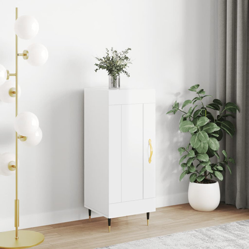 Mantu 34.5cm Sideboard, High Gloss White