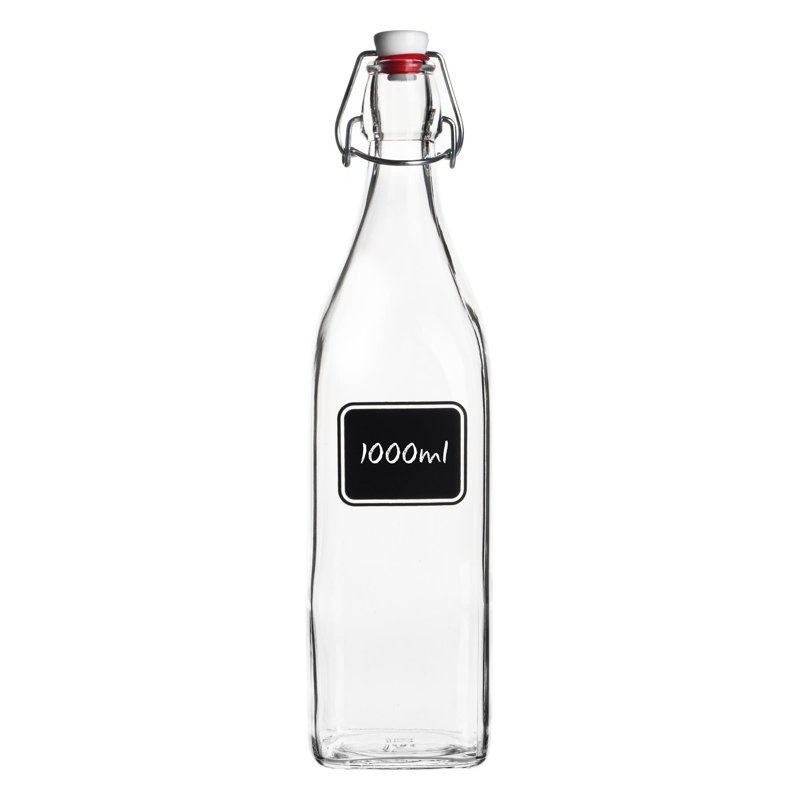 Lavagna Glass Swing Bottle with Label, 30.5cm H x 9cm W x 9cm D