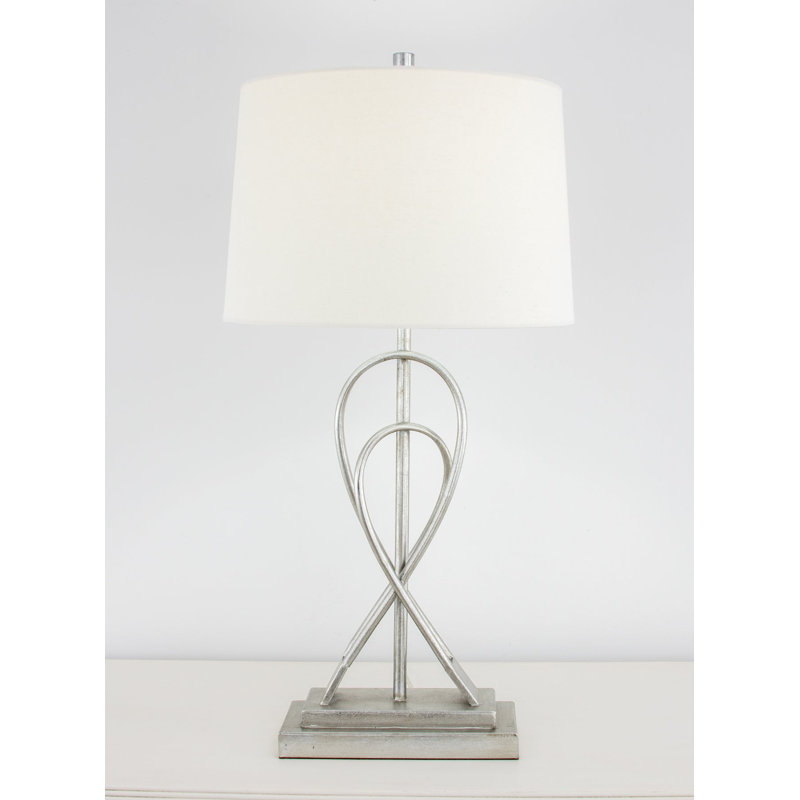 Panama Table Lamp, Silver Leaf