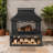 Steel Wood Outdoor Fireplace Garden Wood Burning Chimney