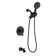 Felixbath Dual Head Rainfall Shower Tub and Shower Faucet with Rough-in Valve