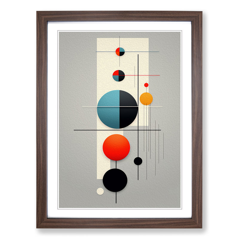 Single Picture Frame Print on Wood, 64cm H x 46cm W, Walnut Framed