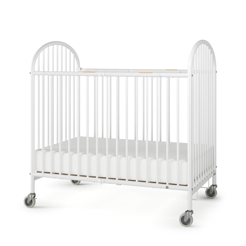 Pinnacle Folding Metal Crib with Mattress